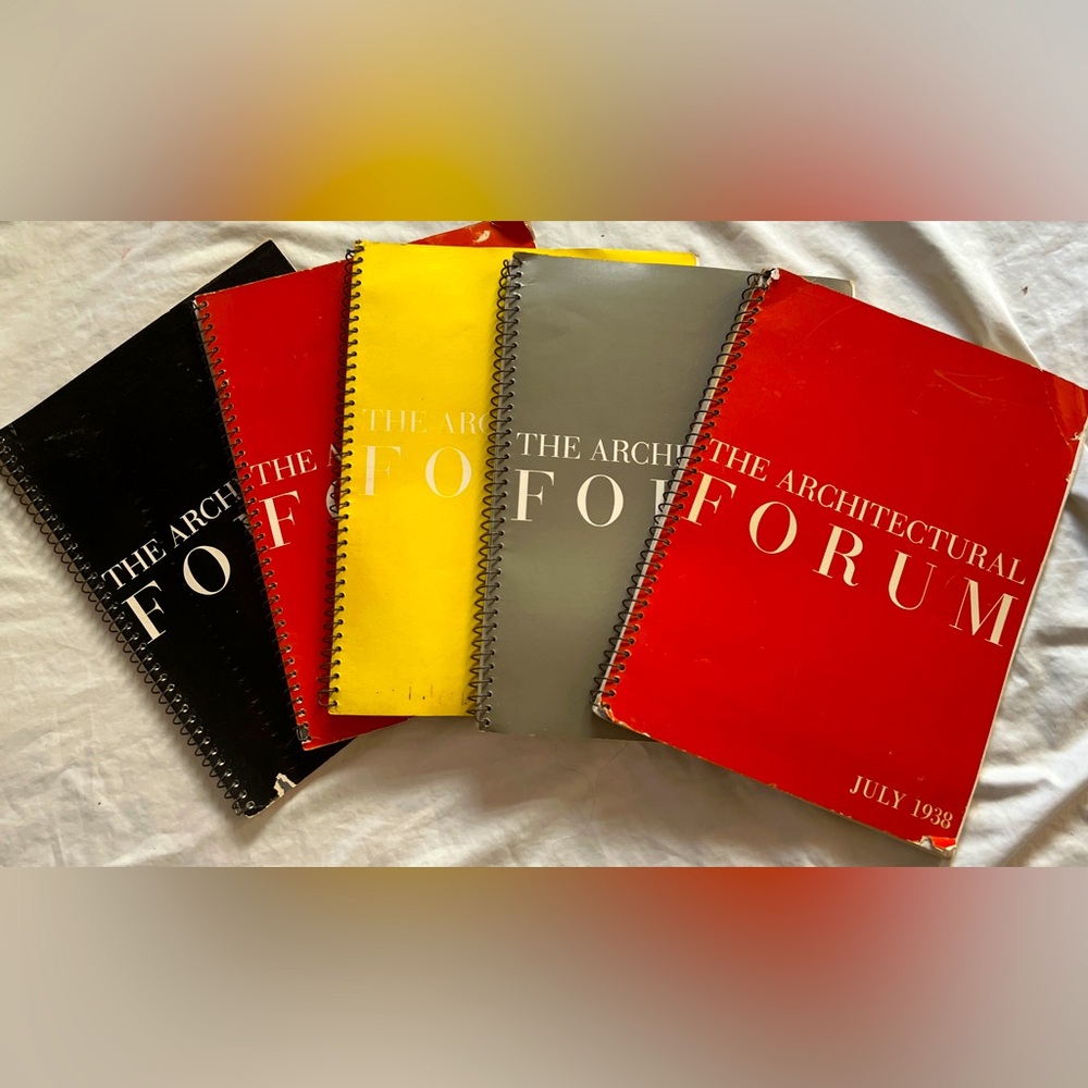 The Architectural Forum. Five issues from 1938 - 1939.